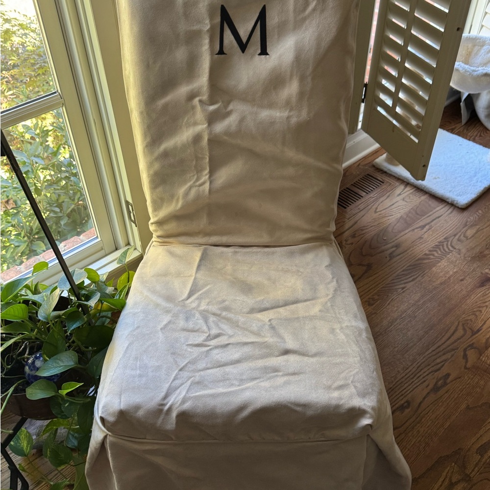 Ballard Designs New Cream microfiber parsons chair cover (slipcover only)